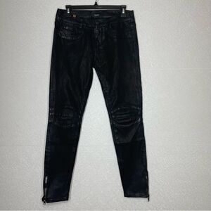 Notify Leather Zip Moto Skinny Pants 29
